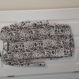 Black and white womans blouse